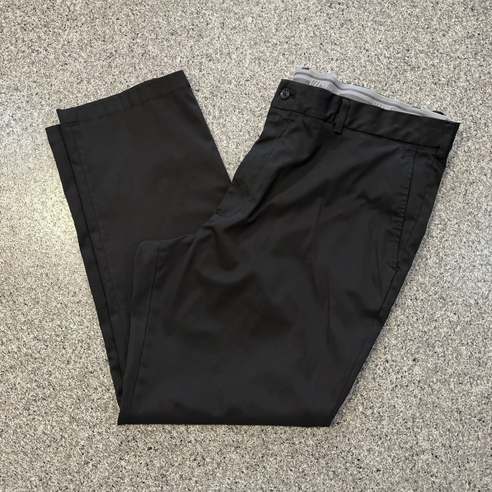 Walter Hagen Golf Pants Mens 42x30 Black Performance 11 Majors Straight